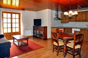 Kitchen & Living Area Example (1 Bedroom Apartment) - Camin Reiau Apartments